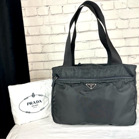 Prada black nylon shoulder bag or diaper bag with dust bag - Picture 1 of 16